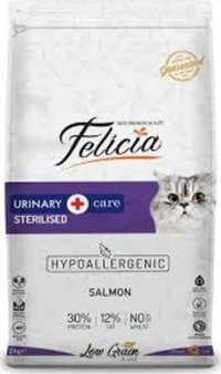 Felicia Urinary Care Somonlu Kısırlaştırılmış Az Tahıllı Kuru Kedi Maması 12 kg