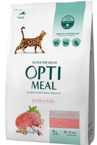Optimeal Super Premium Somonlu Kısırlaştırılmış Kuru Kedi Maması 4 kg