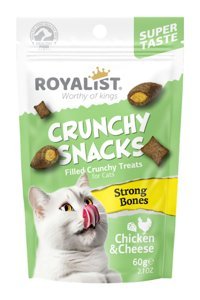 Royalist Crunchy Snacks Tavuklu Tahıllı Yetişkin Kuru Kedi Maması 60 gr