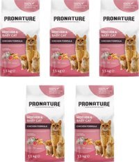 Pronature Mother & Baby Tavuklu Yavru - Yetişkin Kuru Kedi Maması 5x1.5 kg