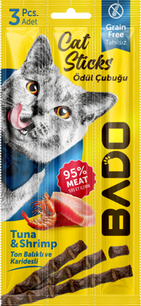 Bado Sticks Ton Balıklı Yetişkin Kedi Ödül Maması 15 gr