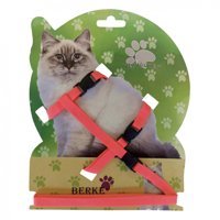Markapet Düz Güvenlikli Turuncu Ayarlanabilir Gezdirme Göğüs Kedi Tasması