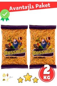 Bossman Süper Lüx Kabuklu Karışık Vitaminli Muhabbet Kuşu Yemi 2 kg