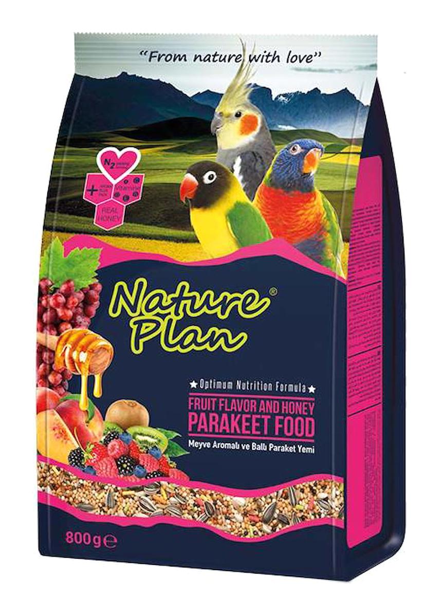 Nature Plan Kabuklu Ballı Vitaminli Yetişkin Papağan Yemi 6x800 gr