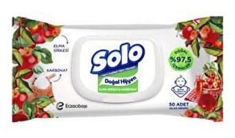 Solo Elma Sirkesi & Karbonat 50 Yaprak Islak Mendil