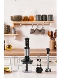 Karaca Mastermaid Prosteel 1500 W Mikser & Blender Set inox-siyah