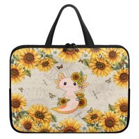 Poceacles Axolotl 15 inç Neopren Su Geçirmez Kılıf Laptop Çantası Çok Renkli