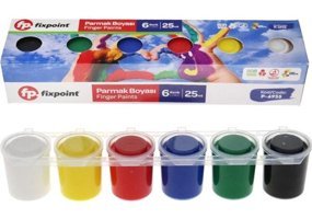 Fixpoint P-6935 25 ml 6'lı Çok Renkli Parmak Boyası