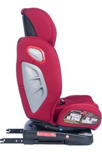 Babydoor Isofixli-Emniyet Kemerli 360 Derece Dönen 0-36 kg Yatabilen Yükseklik Ayarlı Çift Yönlü Oto Koltuğu Kırmızı