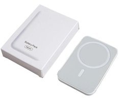 Schitec SCM5000 5000 mAh Hızlı Şarj Mıknatıslı Kablosuz Powerbank Beyaz