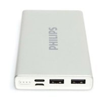 Philips Dlp1510cb-51-sl 10000 mAh Hızlı Şarj Işıklı Type C Çoklu Bağlantı Powerbank Beyaz