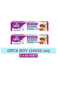 İdeal Orta Boy Buzdolabı Poşeti 2x20 Adet