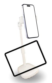 Buffer Ayarlanabilir Ayaklı Masa-Masa Üstü Tablet Standı Beyaz