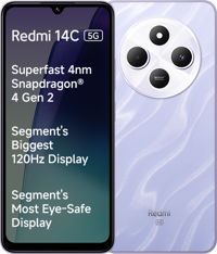 Xiaomi Redmi 14C 5G 64 GB Hafıza 4 GB Ram 6.88 inç 50 MP Çift Hatlı IPS LCD Ekran Android Akıllı Cep Telefonu Mor