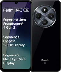 Xiaomi Redmi 14C 5G 256 GB Hafıza 6 GB Ram 6.88 inç 50 MP Çift Hatlı IPS LCD Ekran Android Akıllı Cep Telefonu Siyah