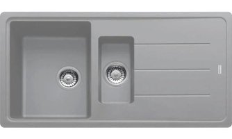 Franke BFG 651 Damlalıklı 1.5 Gözlü Dikdörtgen Sağ-Sol Granit Gri Eviye