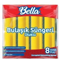 Banat Bella Oluklu 8'li Bulaşık Süngeri