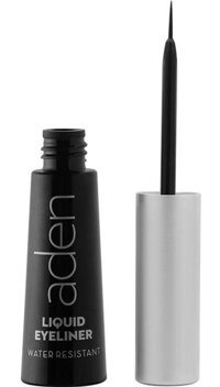 Aden Cosmetics Suya Dayanıklı Parlak Siyah Kalıcı İnce Uçlu Likit Eyeliner