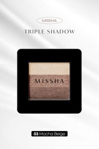 Missha Triple Shadow Mocha Beige 03 Toz Işıltılı Palet Göz Farı