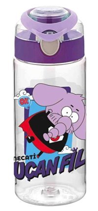Gıpta Kral Şakir Pipetli Mor Plastik Okul Çocuk Matara 500 ml