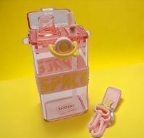 Shotay Space Pembe Tritan Okul Çocuk Matara 500 ml