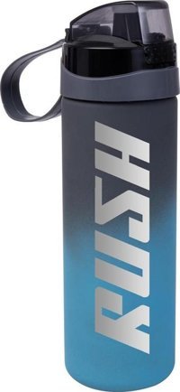 Herevin Rush Desenli Pipetli Mavi-Gri Plastik Spor Motivasyonlu Matara 750 ml