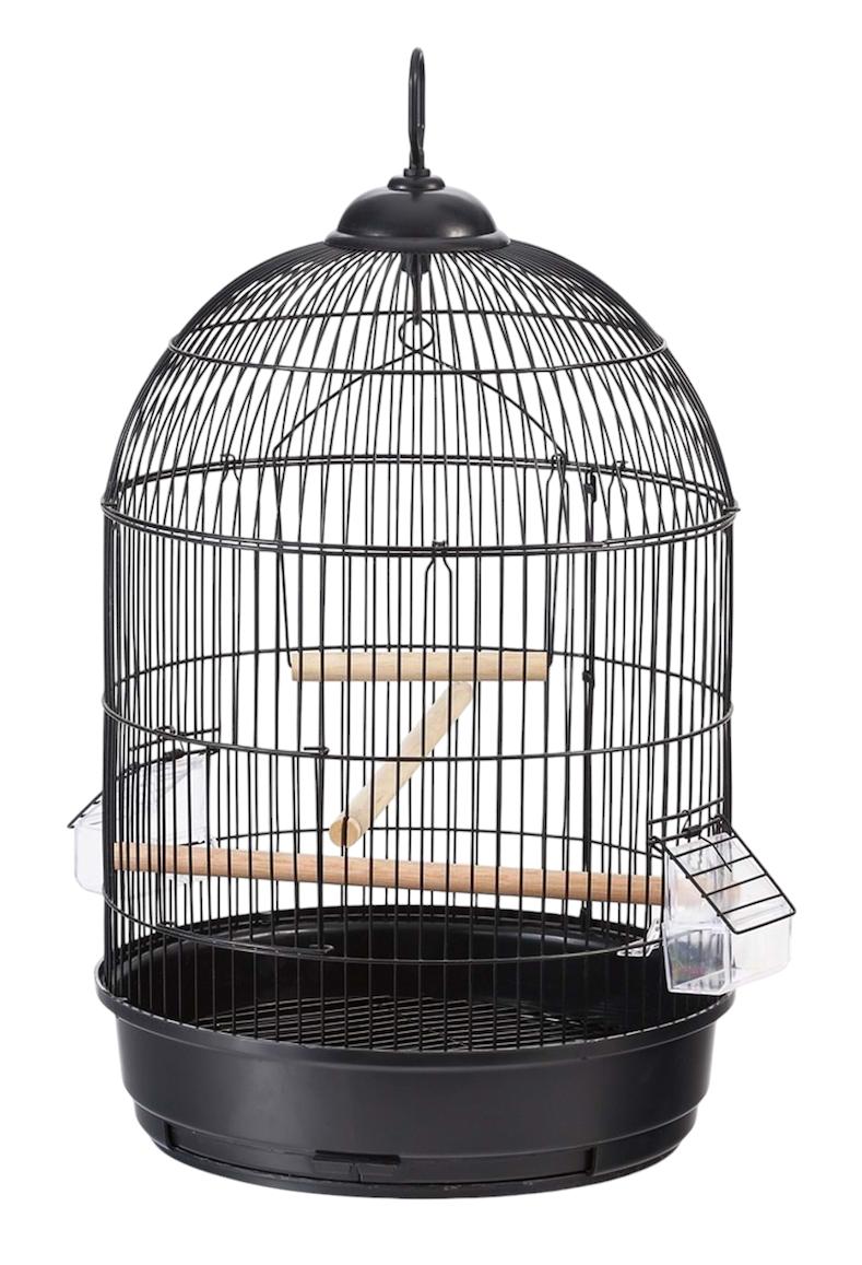 Yıldırım Pet 83105 Çatılı Silindir Metal Muhabbet Kuşu Kafesi Siyah