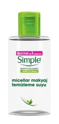 Simple Alkolsüz Tüm Ciltler Su Bazlı Makyaj Temizleme Suyu 100 ml