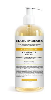Clara Hygienics Chamomile Gleam Alkolsüz Tüm Ciltler Yağ Bazlı Yüz ve Vücut Temizleme Yağı 400 ml