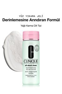 Clinique All About Alkolsüz Karma ve Yağlı Ciltler Su Bazlı Yüz Temizleme Jeli 200 ml