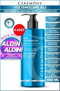 Ceremony Alkolsüz Tüm Ciltler Su Bazlı Yüz Temizleme Jeli 4x400 ml