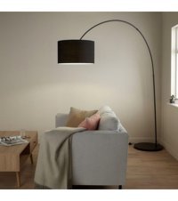 Rsylight Retro Metal Metal Ayaklı Konik Lambader 180 cm Siyah