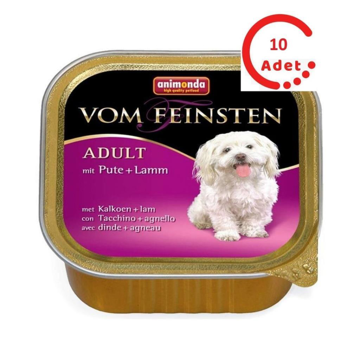 Animonda Vom Feinsten Hindi-Kuzu Ezme Yetişkin Köpek Maması 150 gr 10'lu