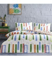 Taç Legrand Pamuk 4 Mevsim 200x220 cm Çarşaflı Baskılı Çift Kişilik Nevresim Takımı Çok Renkli