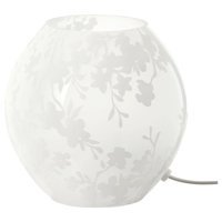 Ikea Elips Abajur Cam Beyaz Cam Ayaklı Abajur