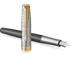 Parker Sonnet Ancient China Special Edition Pistonlu-Kartuşlu Metal Doldurulabilir Altın Kaplama M Gümüş Dolma Kalem