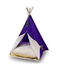 Bedspet Yıkanabilen Tek Fonksiyonlu 60x60x80 cm Üstü Kapalı Kedi Yatağı Mor