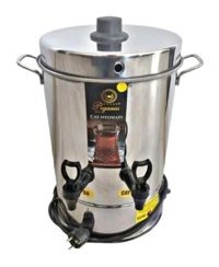 Pegasus 1000 W 6 lt Paslanmaz Çelik Tek Demlikli Çift Musluklu Paslanmaz Çelik Elektrikli Semaver Gri