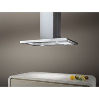 Elica Spot Plus 140 W 620 m³ Emiş Gücü 90 cm Paslanmaz Çelik Bacalı Ada Tipi Davlumbaz Siyah
