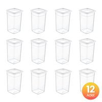Smartware Skali Kare Plastik Saklama Kabı 12x1.44 lt Beyaz