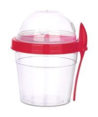 Cosiness Kaşıklı Yuvarlak Plastik Saklama Kabı 500 ml