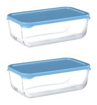 Paşabahçe Snowbox Dikdörtgen Cam-Plastik Saklama Kabı 2x1.2 lt