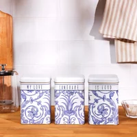 Emsan Rubens Kare Metal Saklama Kabı 3x1.9 lt