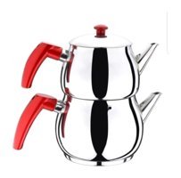 Kt Home Küre Çelik Mini Çaydanlık Kırmızı