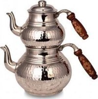 Turna Bakır Klasik Bakır Çaydanlık Gümüş