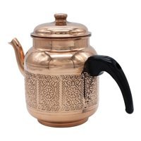 Kutlu Dövme Bakır Mini Çaydanlık Bakır Kahve