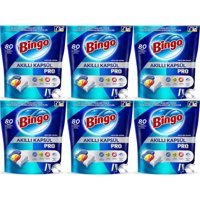 Bingo Akıllı Kapsül Pro Tablet Bulaşık Makinesi Deterjanı 6x80 Adet