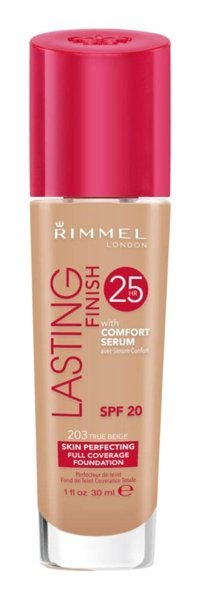 Rimmel London Lasting Finish 203 True Beige Güneş Koruyuculu Likit Serum Fondöten 30 ml