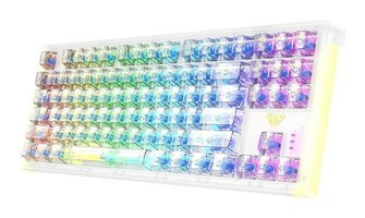 Aula F2183 Q RGB Wireless 87 Tuşlu Kablosuz Beyaz Gaming Klavye