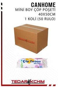 Canhome Şeffaf Mini Boy 40x50 cm Çöp Poşeti 50x40 Adet Beyaz